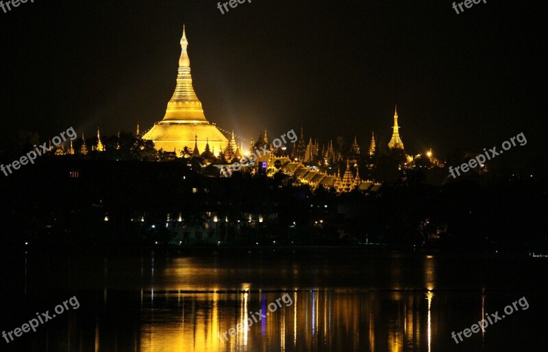 Pagoda Schwedaggon Burma Free Photos