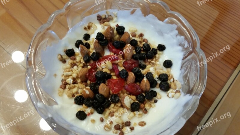 Yoghurt Snack Dessert Delicious Musli