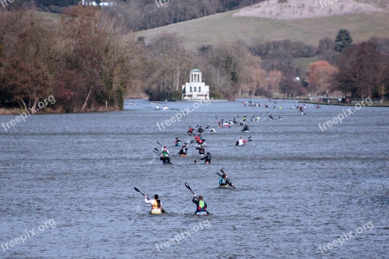 Kayak River Thames Canoe Kayaking Paddle