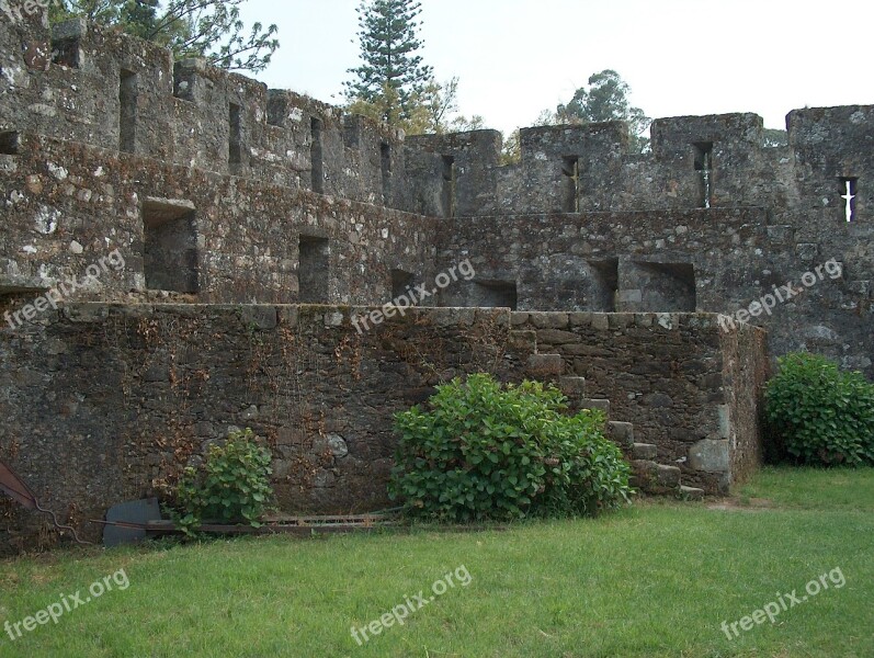 Castle Medieval Santa Maria Of The Fair Medieval Castle Portugal