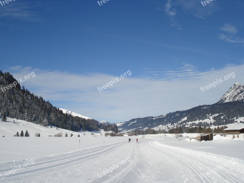 Cross Country Skiing Ski Tannheim Winter Snow