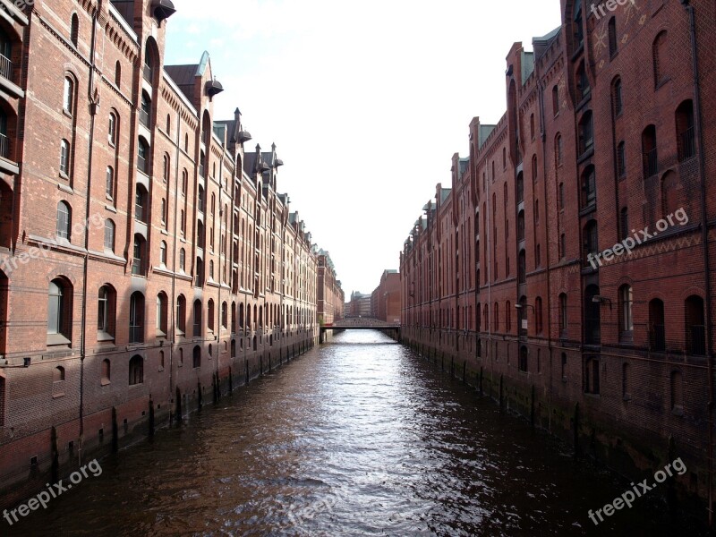 Hamburg Speicherstadt Warehouse Brick Channel