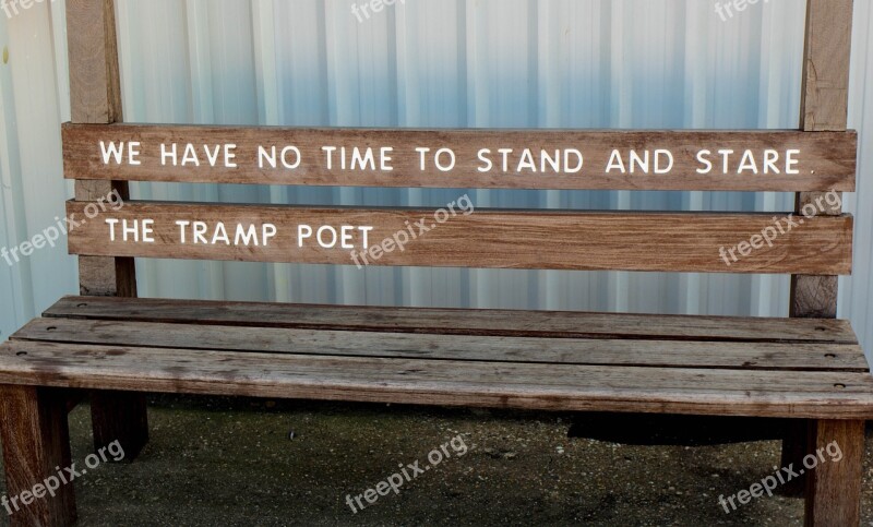 Bench Poetry Scenery Romantic Literature