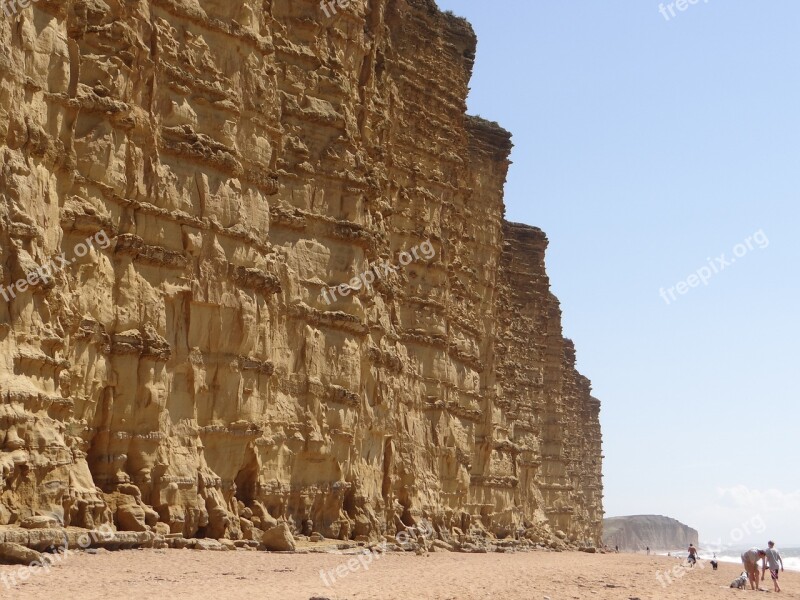 Cliffs Beach Sand Coast Rock