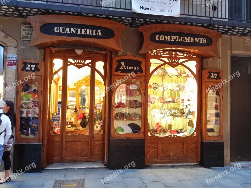 Barcelona Modernism Shophouse Art Nouveau Street Scene