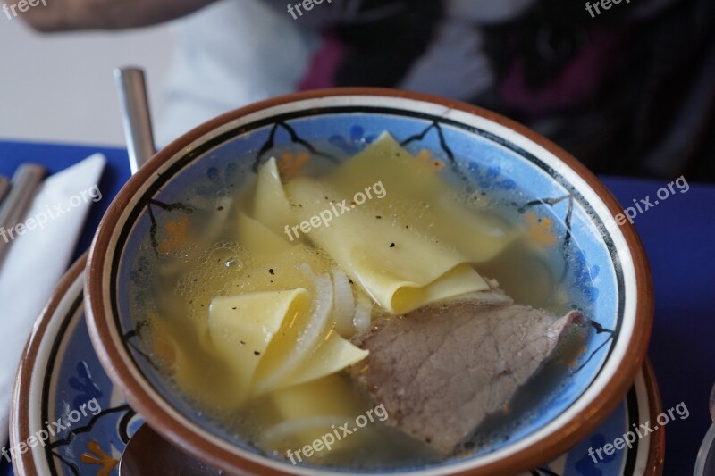 Eat Dough Soup Kazakh Plate