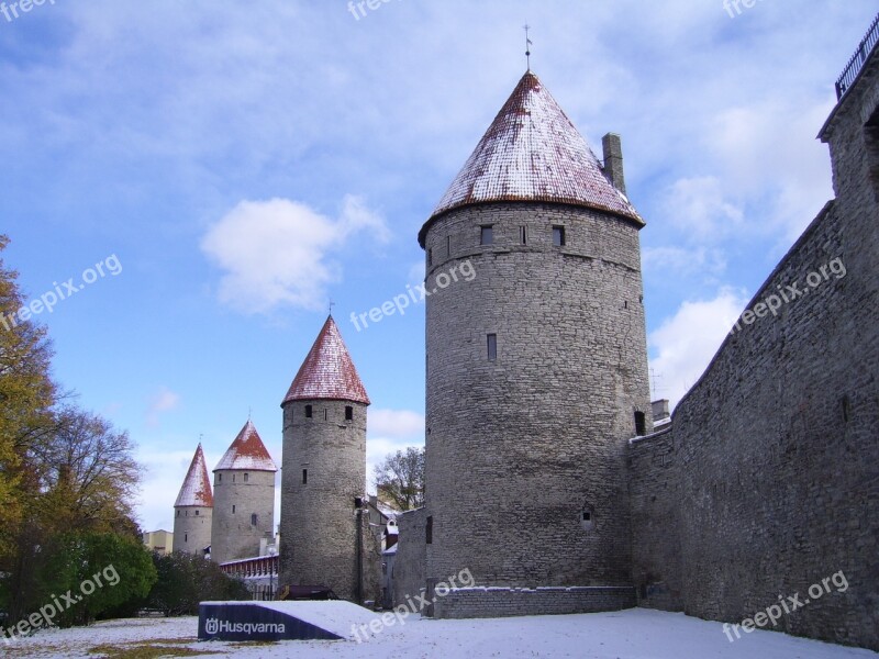 City Wall Castle Building Fortress Towers