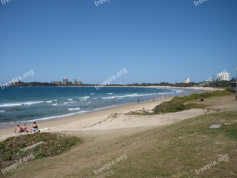 Sea Sand Beach Blue Sky Public Holiday Sand