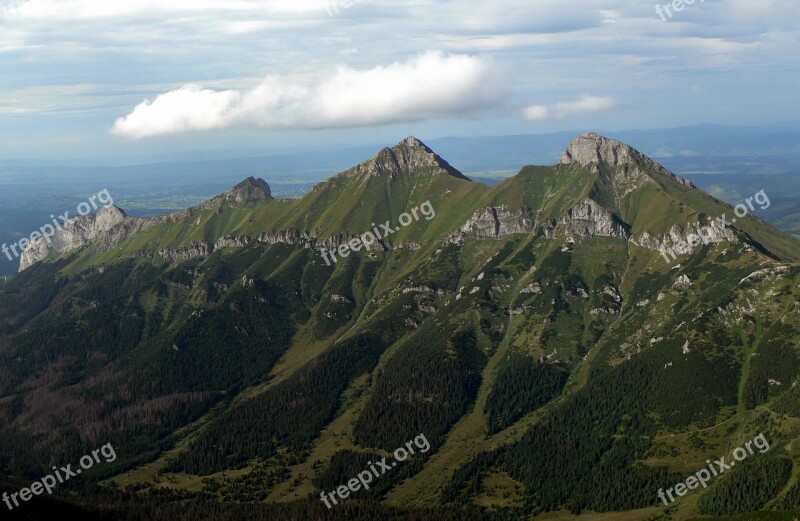 Slovakia Vysoké Tatry Mountains Nature Panorama