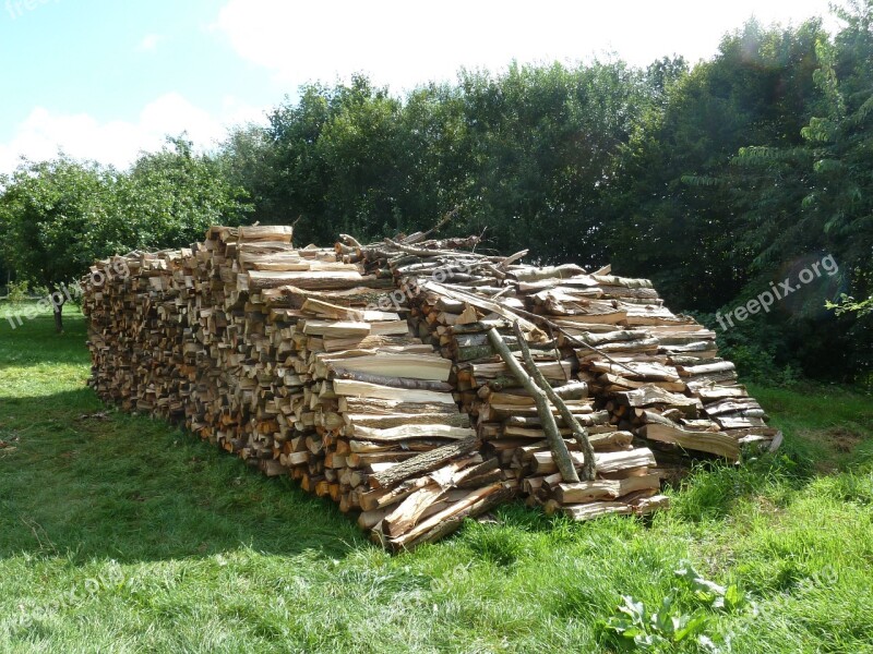 Wood Firewood Stack Firewood Stack Stacked Up