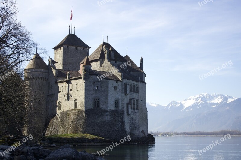 Castle Montreux Switzerland Lake Chillon