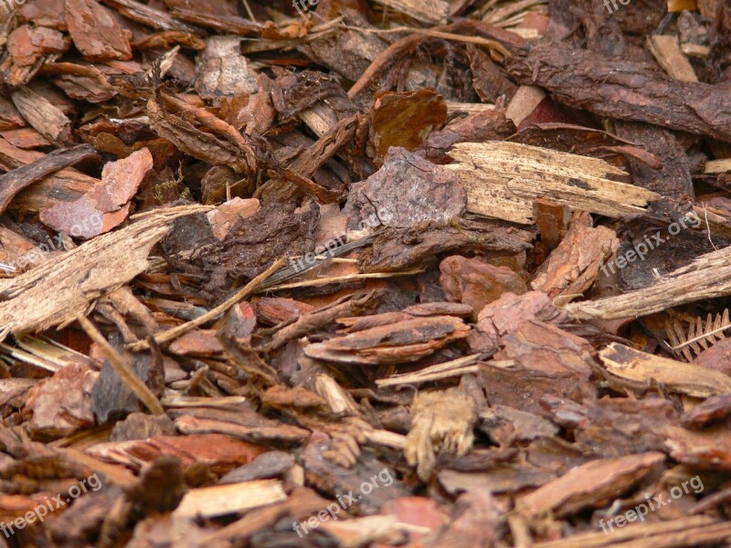 Bark Mulch Wood Snippets Background Texture