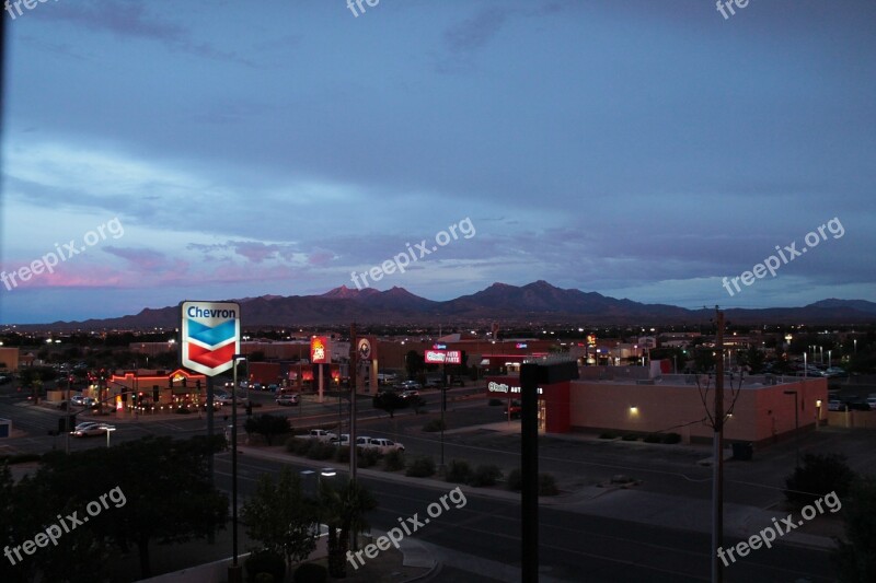 Sunset Kingman U S California Chevron