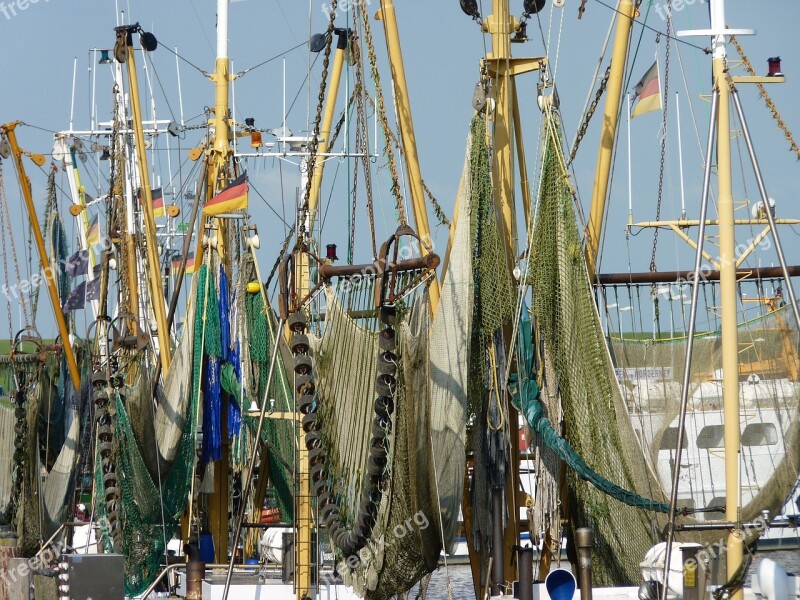 Ship Boat Fisherman Port Fishing Nets