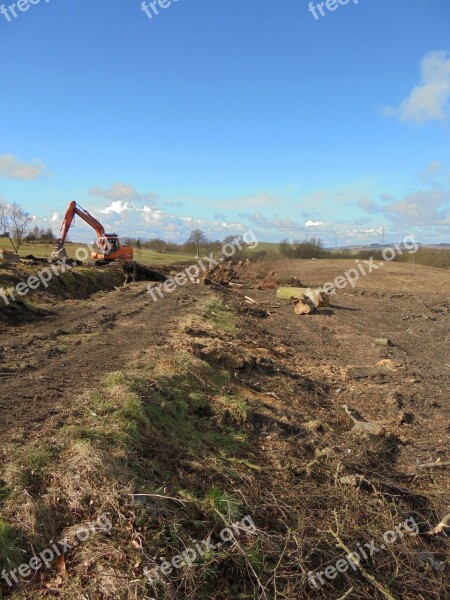 Tree Felling Jcb Construction Industry Vehicle