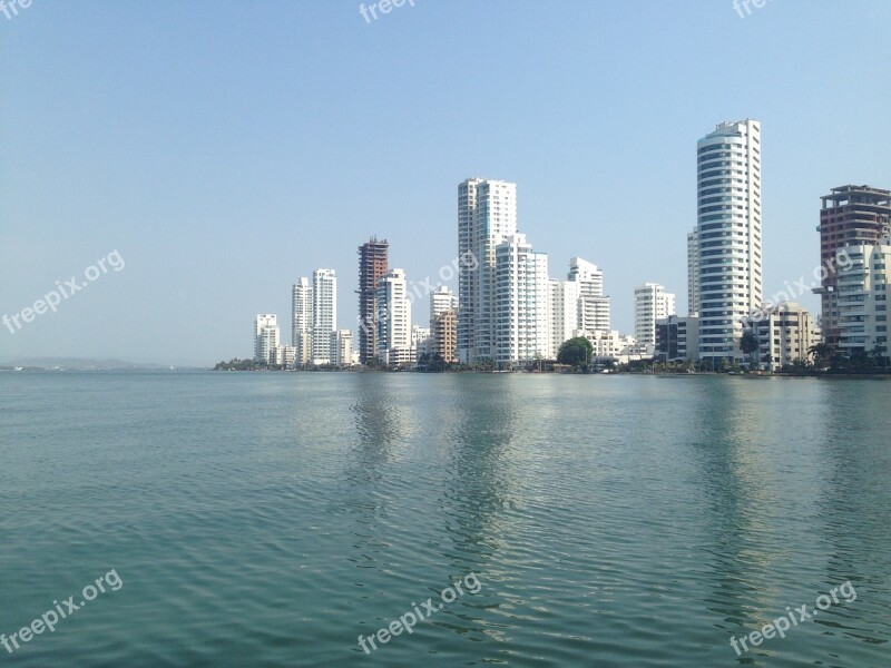 Mar Cartagena De Indias Colombia Building Free Photos