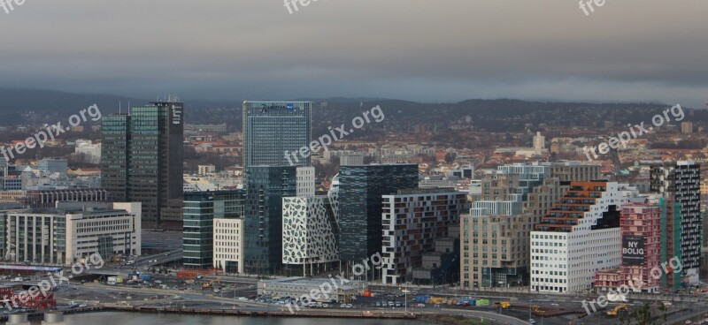 Oslo Norway Oslofjord City Modern