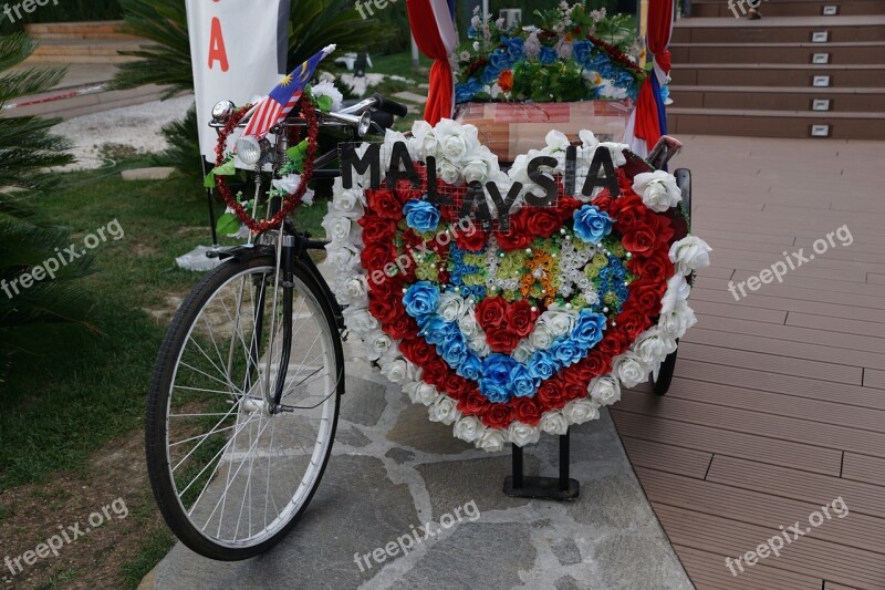 Bike Flowers Artfully Malaysia Free Photos