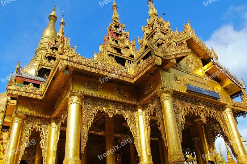 Shwedagon Pagoda Pagoda Popular City Temple