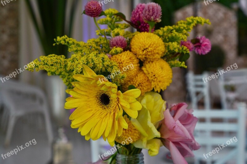 Flowers Bouquet Flower Yellow Yellow Flower