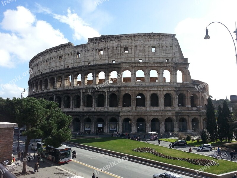 Italy Roman Amphitheater The Colosseum Free Photos