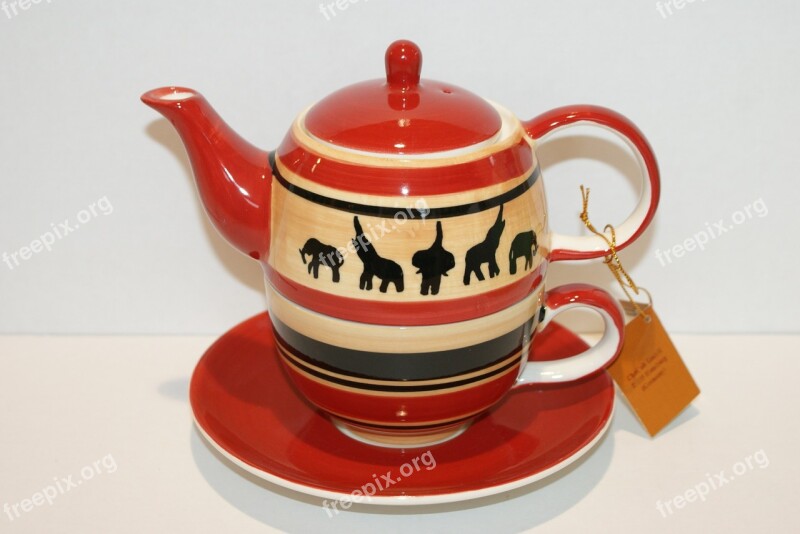 Cha Cult Teapot Tea Set Animal-print Elephant