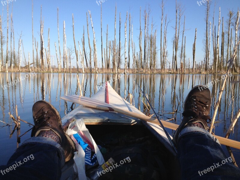 Lake Canoeing Water Nature Vacations