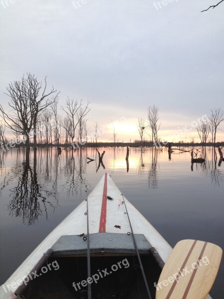 Lake Canoeing Water Nature Free Photos