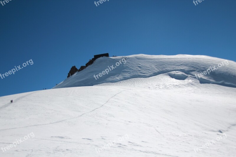 Mountain Hut Daisy Monte Rosa Snow Glacier