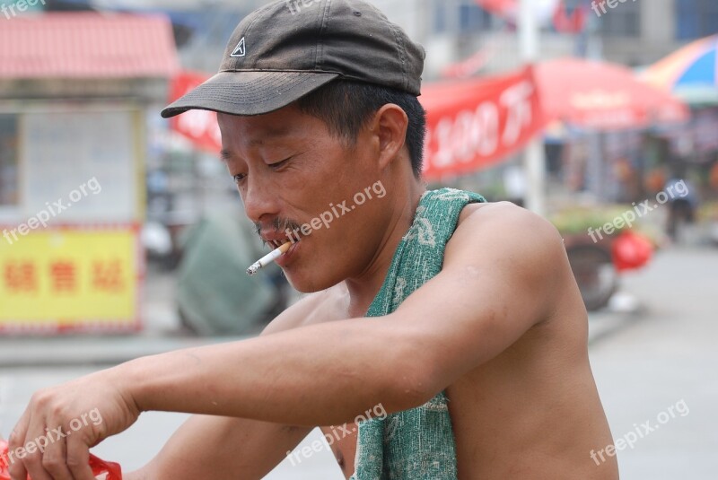 Farmer Selling Toil Smoke Free Photos