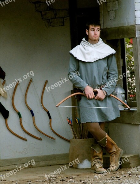 Vendor Arrow Medieval Man Handsome