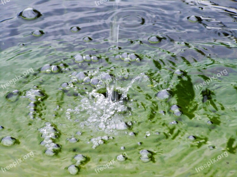 Water Water Droplets Ripple Waves Bubbles