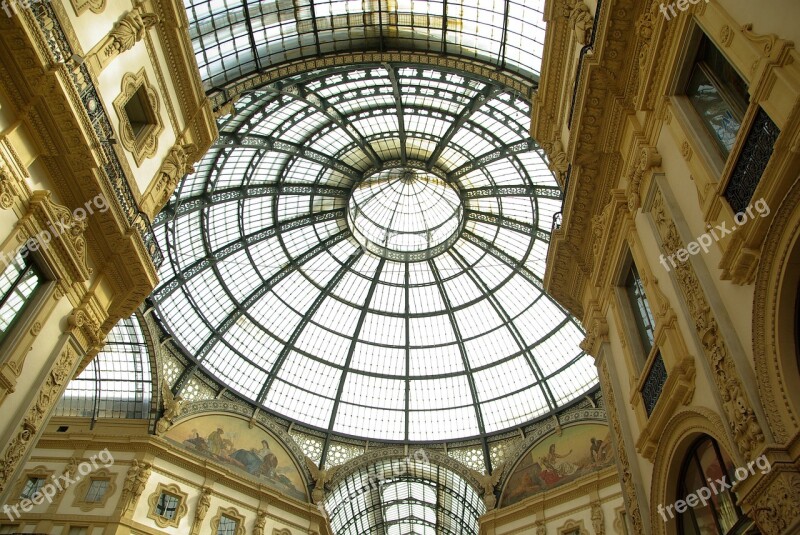 Italy Milan Gallery Dome Ceiling