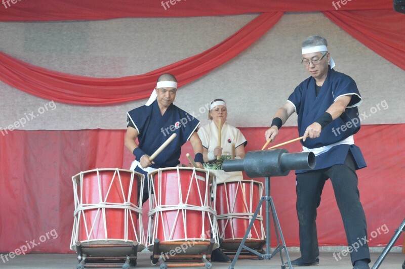 Japanese Drums Taiko Exposure Performance