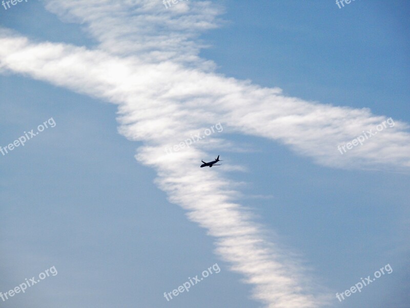 Air Clouds Luftkreuz Sky Aircraft