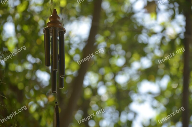 Wind Chimes Pendant Asian Bell Flying Blur