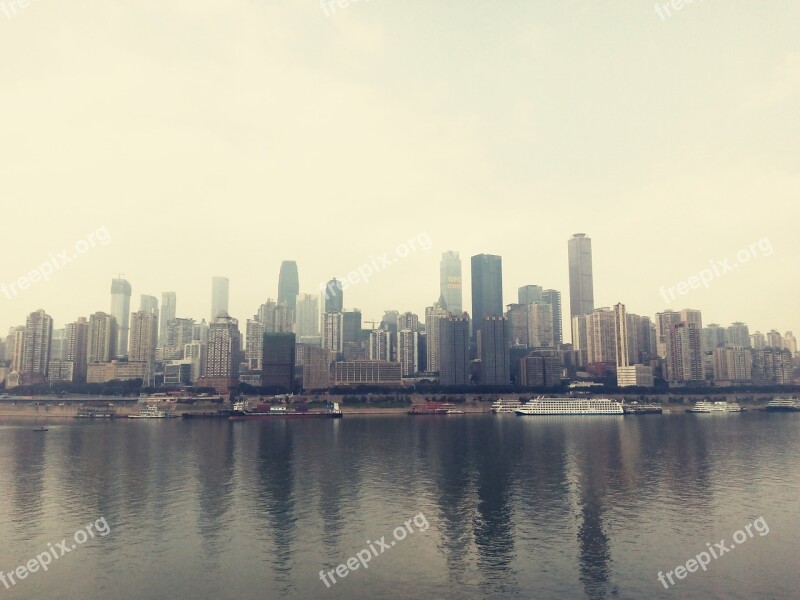 Chongqing City Building Business District Skyscraper