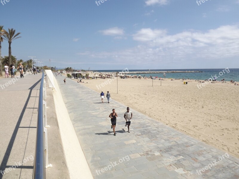 Barcelona Olympic Village Beach Free Photos