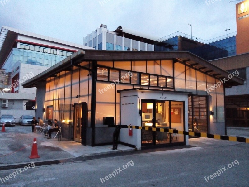 Coffee House Architecture Evening Light Pulp Shop