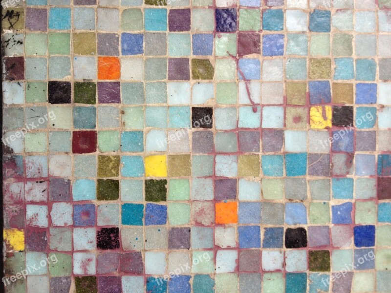 Mosaic Colors Wall Geometric Pattern Free Photos