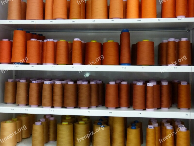 Sewing Thread Thread Sew Orange Brown