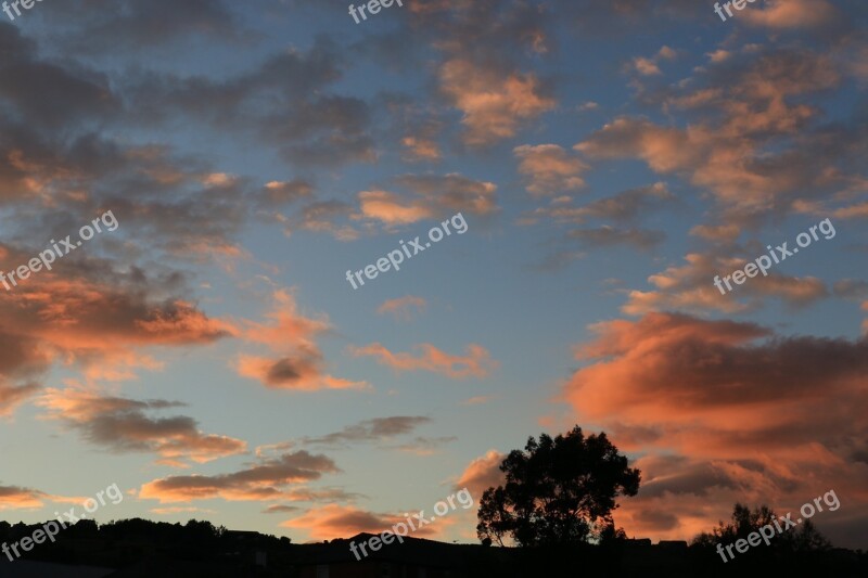 Sky Sunset Dusk Evening Sunset Sky