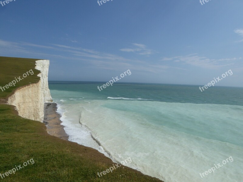 Ocean Coast Seven Sisters Cliff Beach