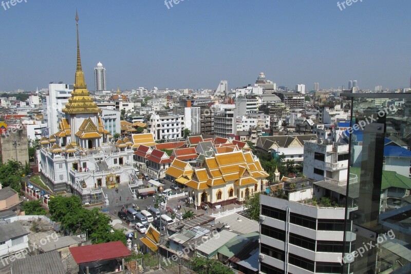 Bangkok View Cityscape Travel Thailand