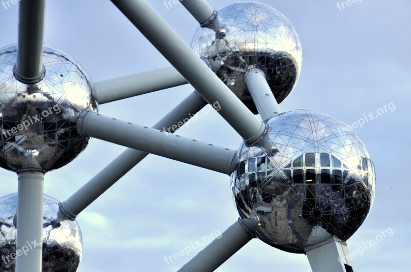 Atomium Brussels Building Architecture Glassy