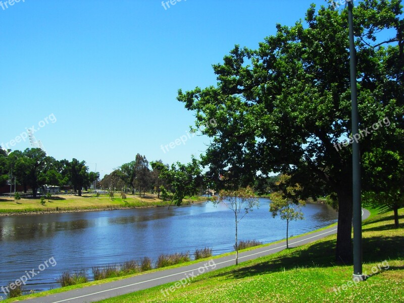 River Wood Landscape Lake Nature