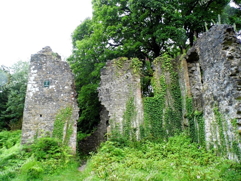 Castle Overgrown Ruins Ogmore-by-sea Southerndown