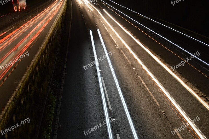 Traffic Trail Light Trail Traffic Light Trail