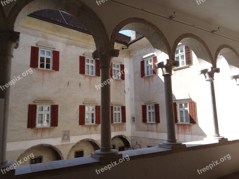 Arcades Castle Courtyard Hof Free Photos