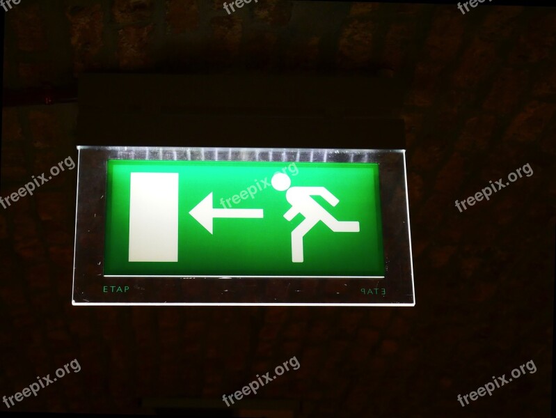 Emergency Exit Output Escape Flights Board